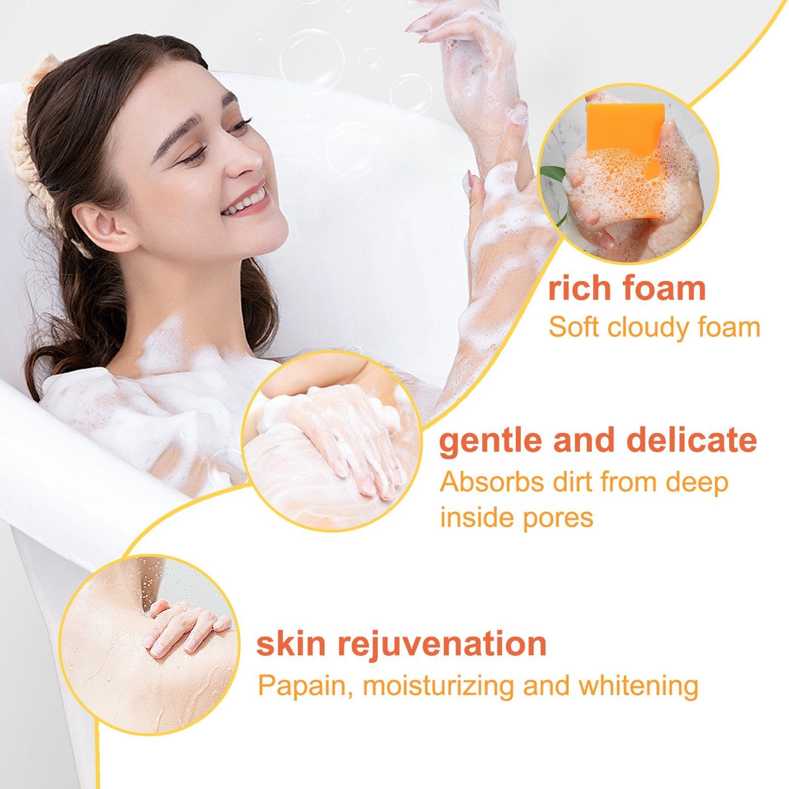 XDeer Seifen-Set Skin Lightening Kojie San Skin Lightening (2 Seifen : 2x65g), Hautaufhellende Seife mit Kojisäure von Kojic Acid Soap