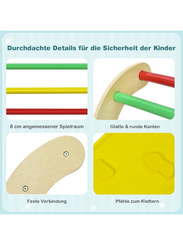COSTWAY 4 in 1 Kletterleiter in Bunt günstig kaufen 110 cm