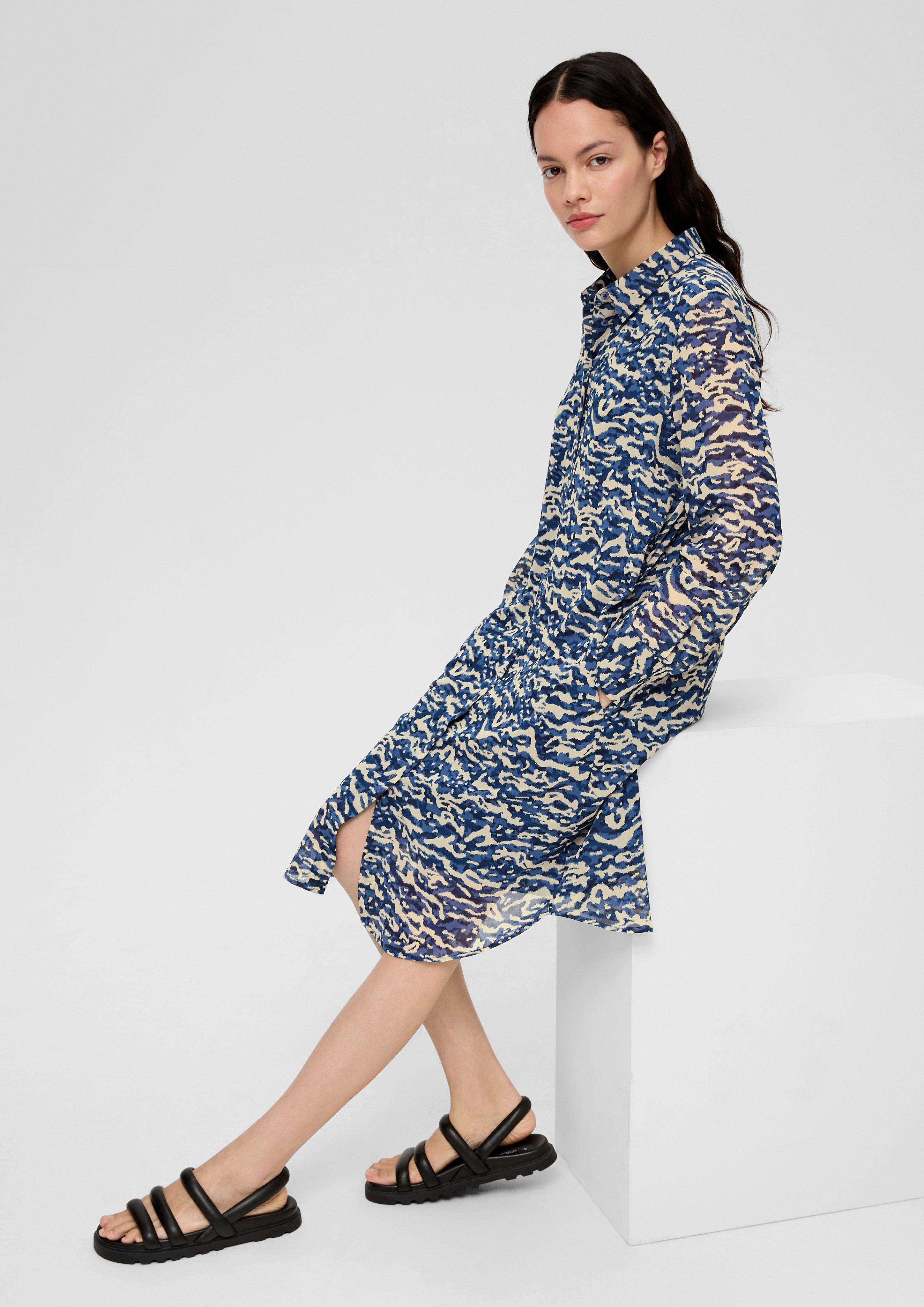 Chiffon-Kleid mit Alloverprint  2135677-57A1