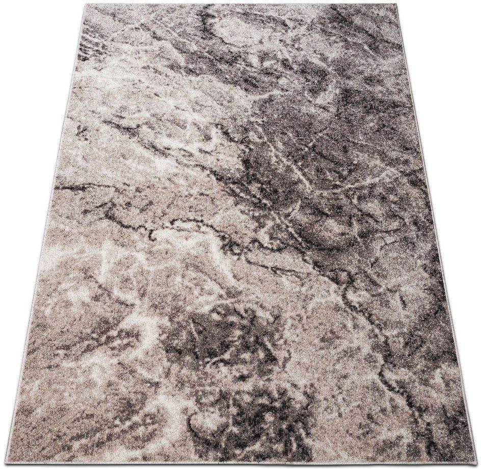 Teppich Saniel, Home affaire, rechteckig, Höhe: 9 mm, mit besonders weichem Flor, Kurzflor, Marmor-Optik
