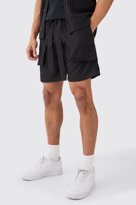 Elasticated Waist Peached Relaxed Fit Short