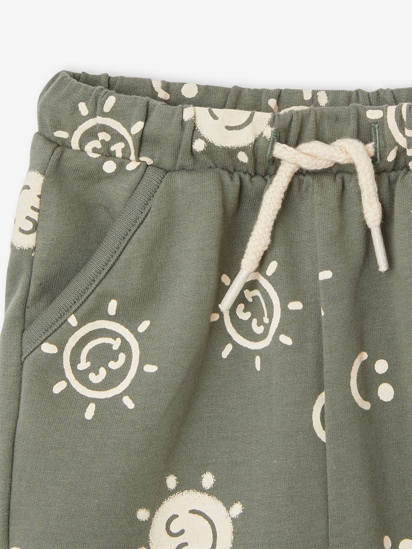 Vertbaudet Baby-Set: Shirt & Sweathose Oeko-Tex - khaki