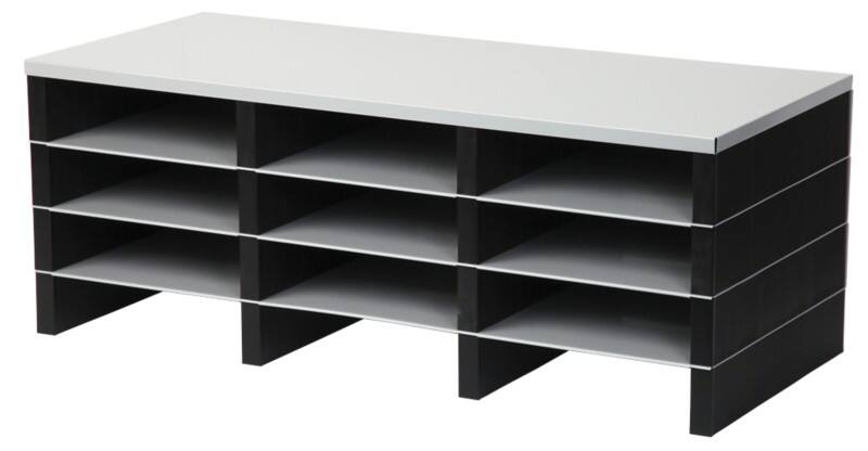Paperflow Sortiersystem Grundeinheit Aluminium, Schwarz 75 x 32,8 x 23,2 cm