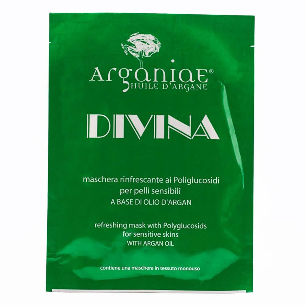 Arganiae Erfrischende Tuchmaske mit Polyglukosiden DIVINA