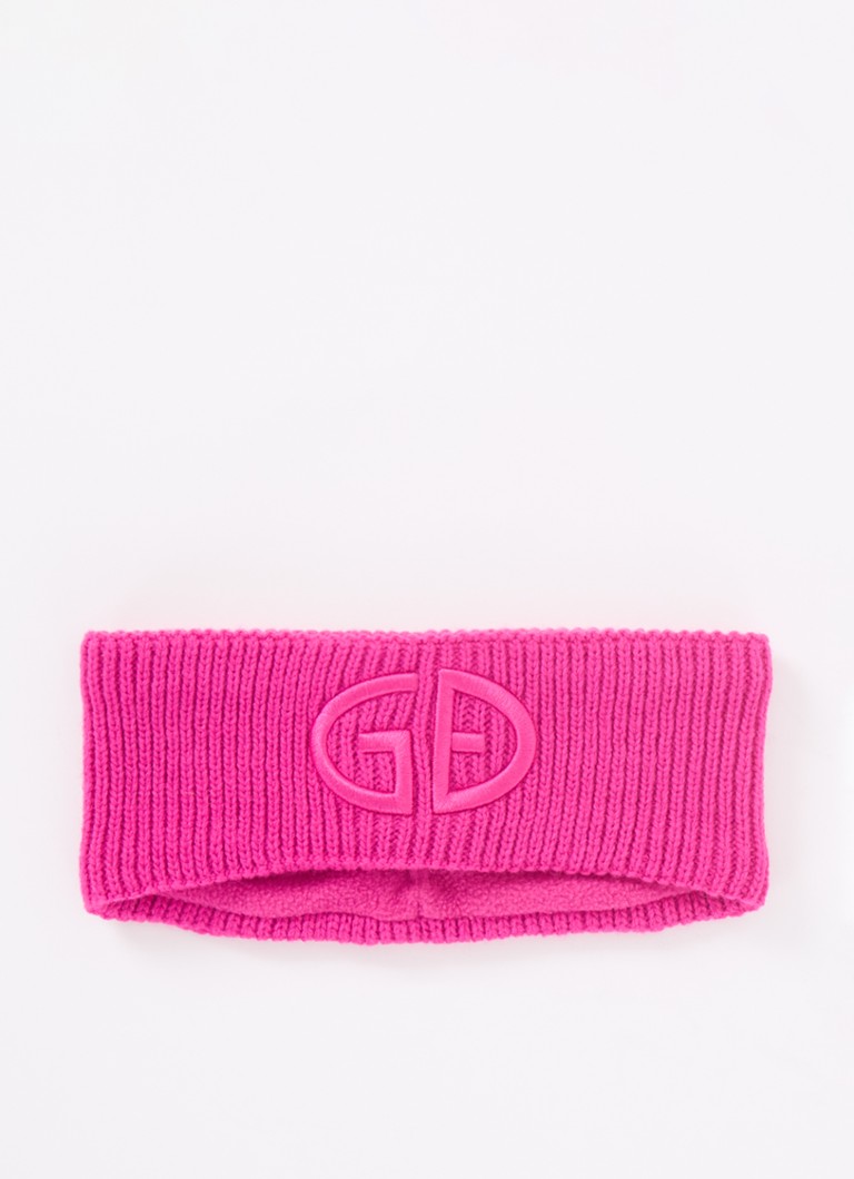 Bandă de păr Goldbergh Warmth cu nervuri și logo brodat