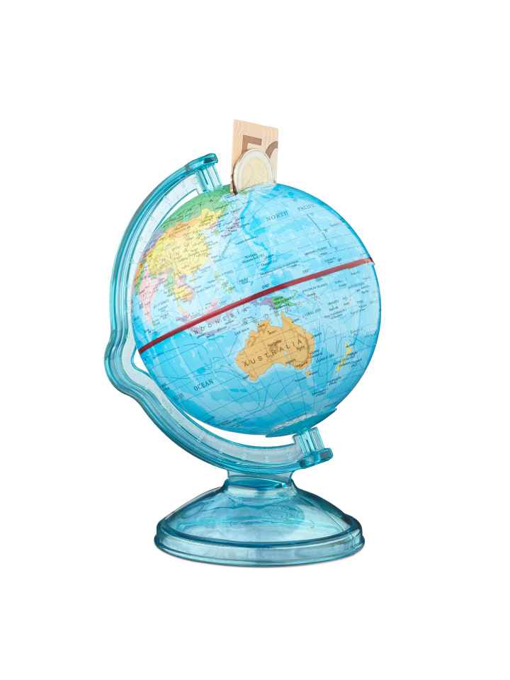 relaxdays Spardose Globus in Bunt -  (H)16,5 x Ø 14 cm günstig kaufen onesize