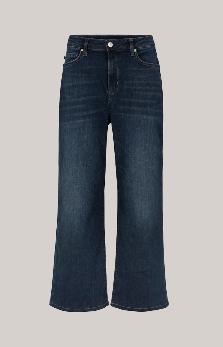 Wide Leg Jeans in Dark Denim Blue