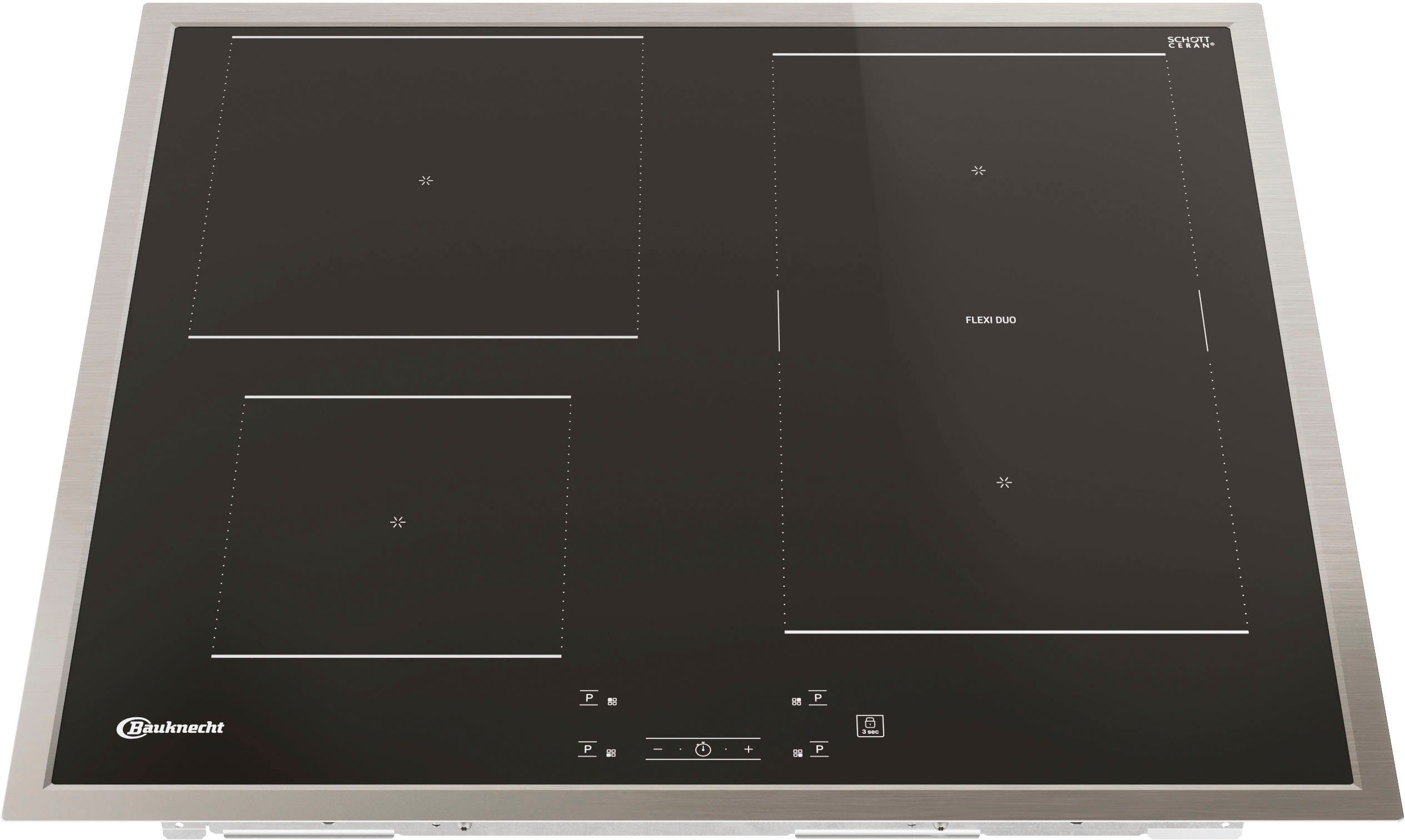 BAUKNECHT Flex-Induktions-Herd-Set HEKO LIMBO FLEXI, mit Teilauszug