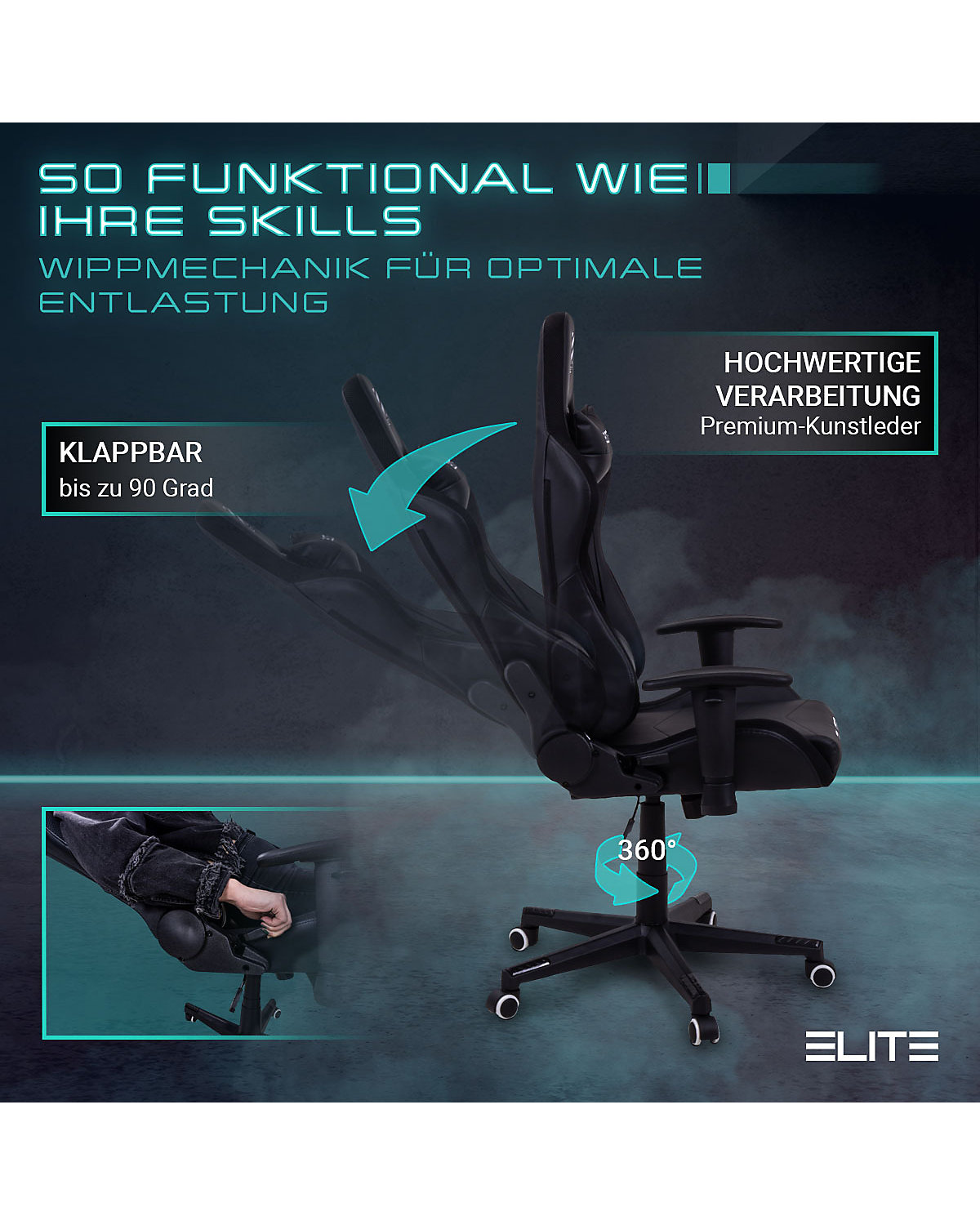 Gaming Stuhl DESTINY MG200 - Ergonomischer Racing Gaming Stuhl - Auch als RGB