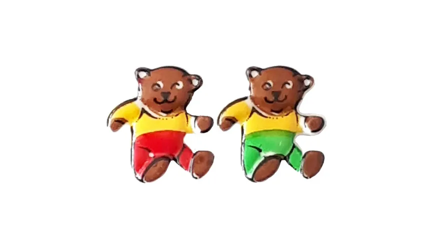 Dill Teddybärknopf mit Öse Ø 17mm 2er Pack bunt