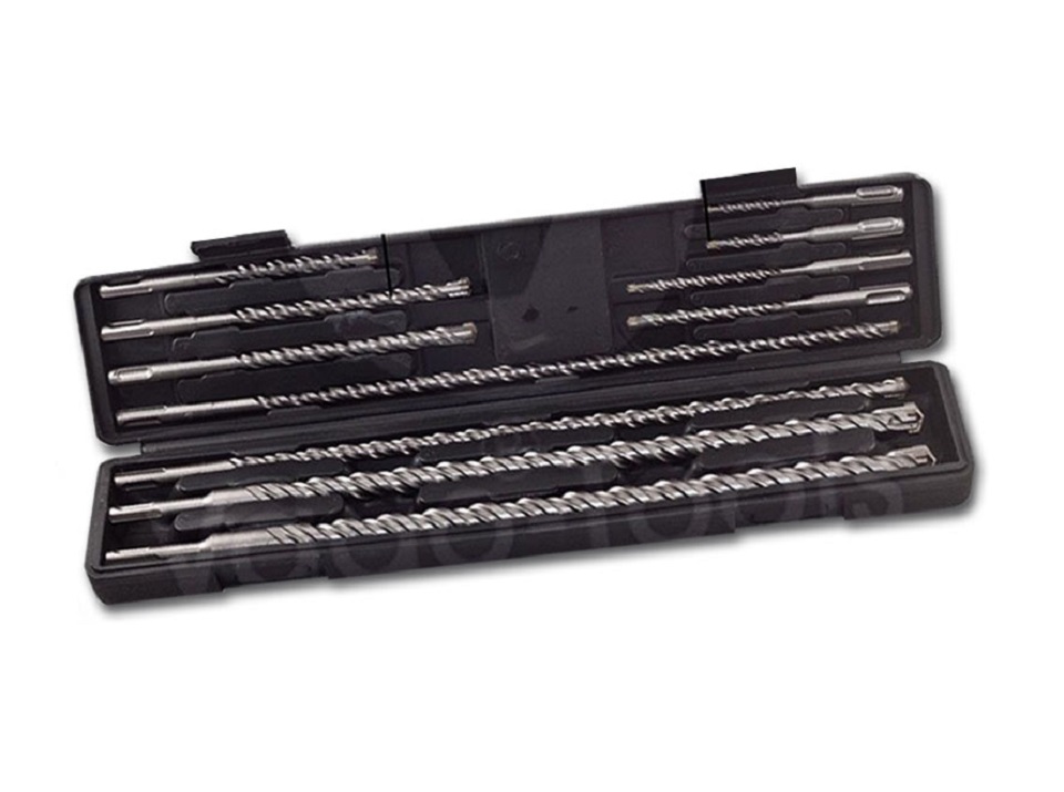 Vago-Tools Bohrer SDS Plus 11 tlg Set doppelter Wendel  Kreuz Quadro
