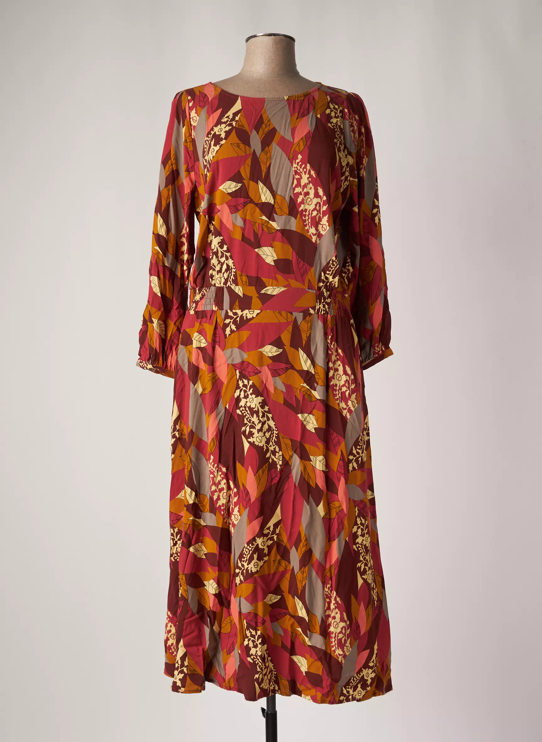 King Louie Robes Mi Longues Femme couleur marron