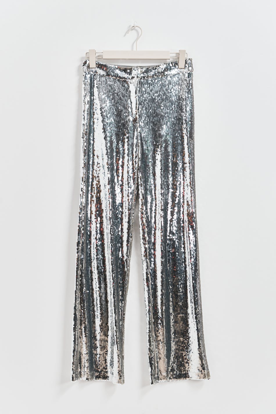 Silver sequin trousers