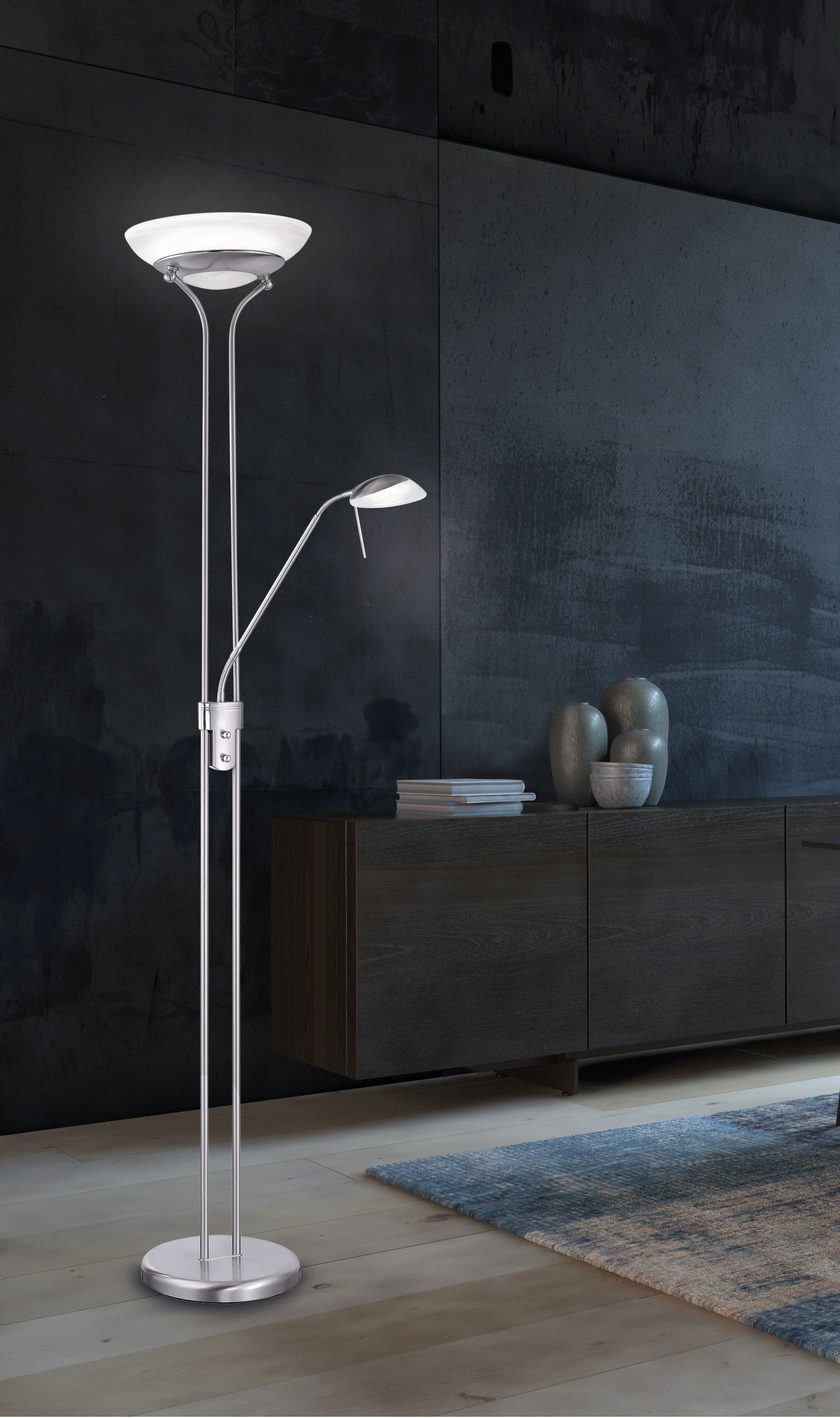 Fischer & HonselLED-Stehleuchte 2flg