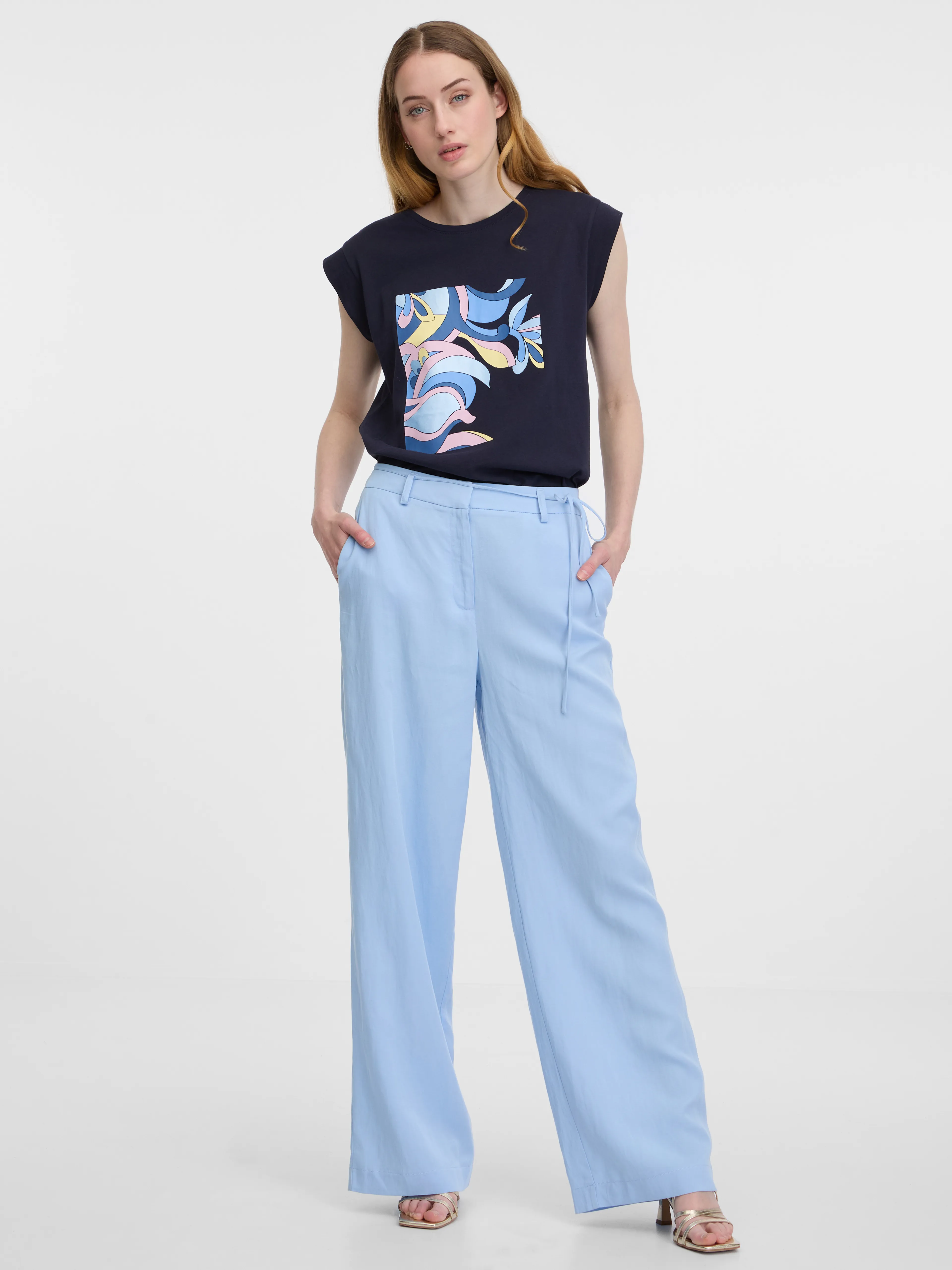Dunkelblaues Damen T-Shirt ORSAY