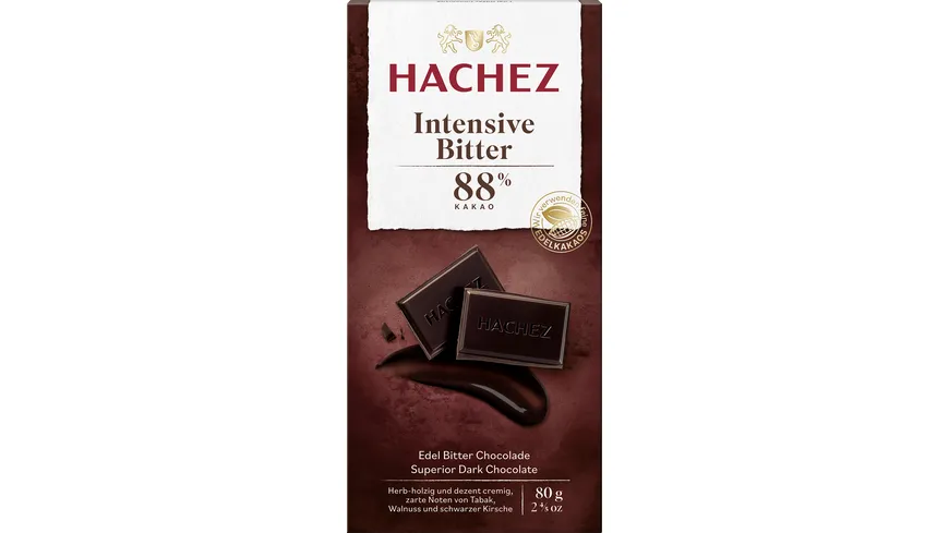 Hachez Tafel Intensive Bitter 88% Kakaoanteil 80 g