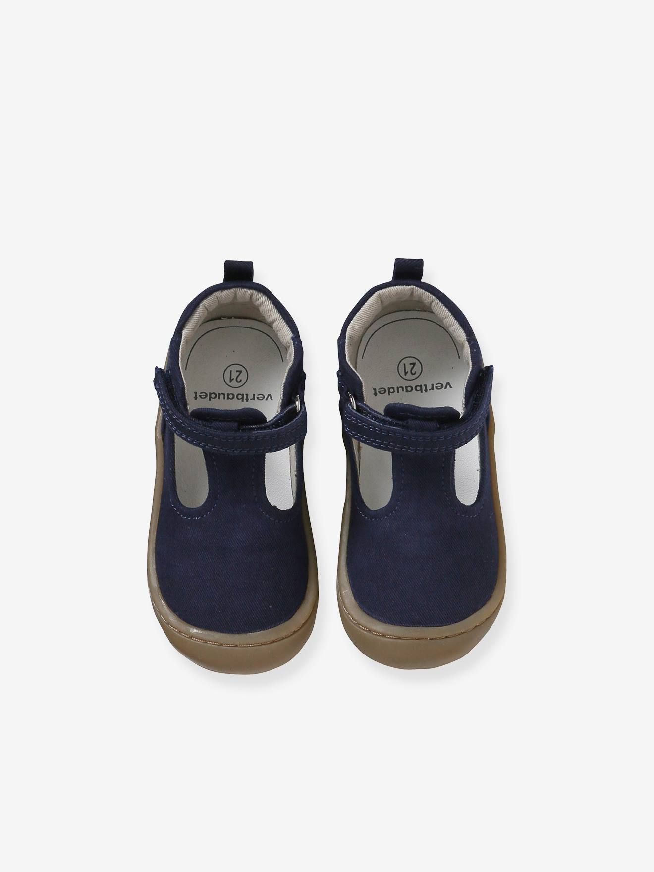 Vertbaudet Baby Stoff-Krabbelschuhe - blau