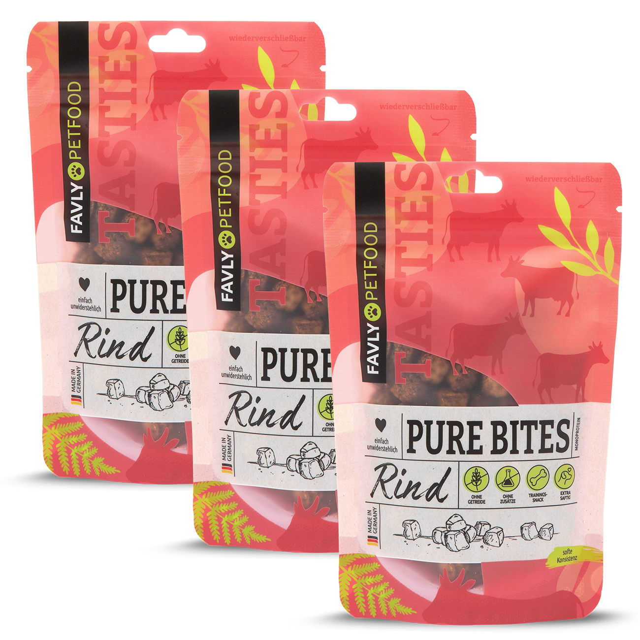 FAVLY Petfood Snacks FAVLY Petfood PURE Bites Rind 360 g