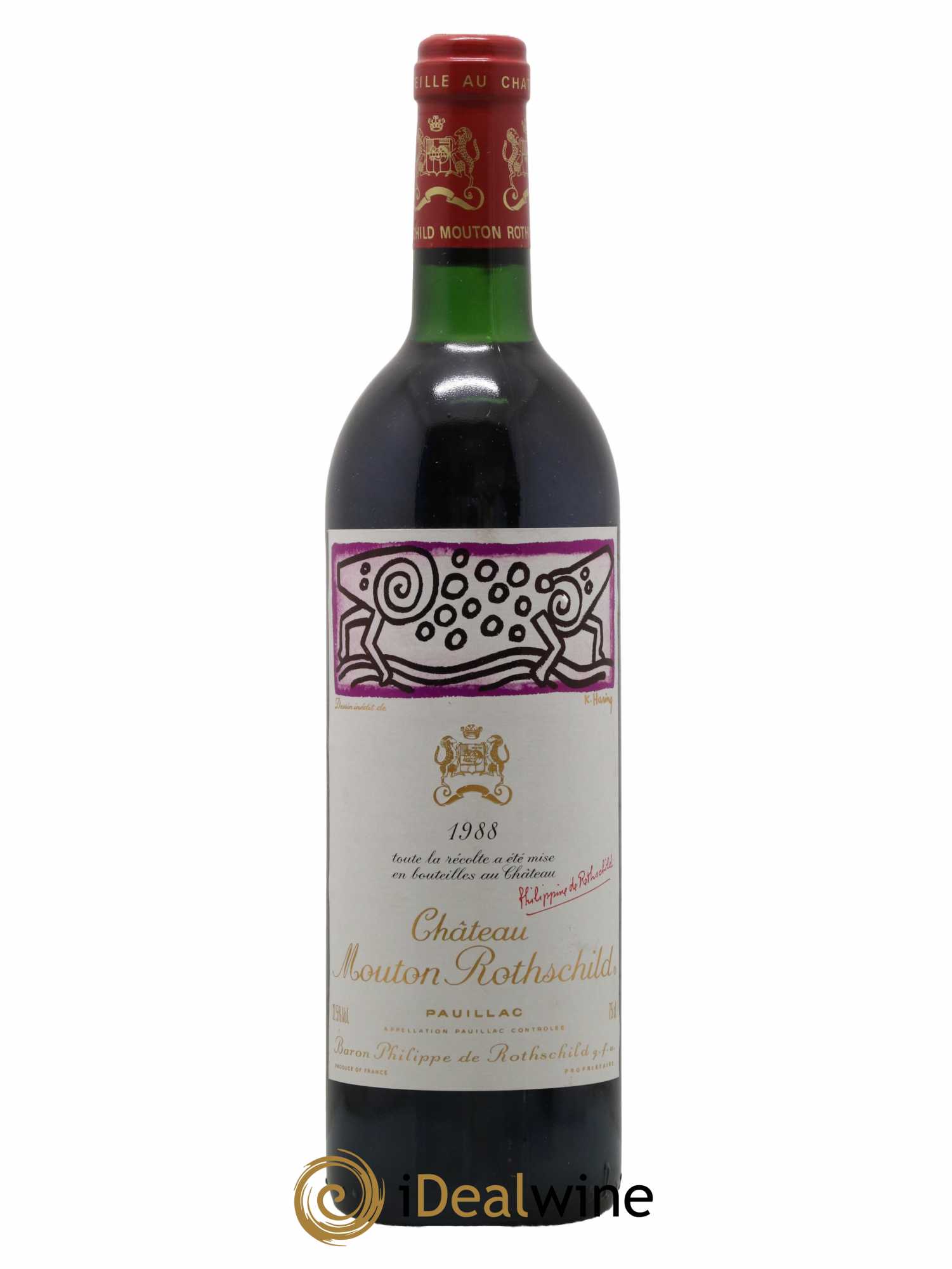 Château Mouton Rothschild 1er Grand Cru Classé  1988 - Lot de 1 Bouteille