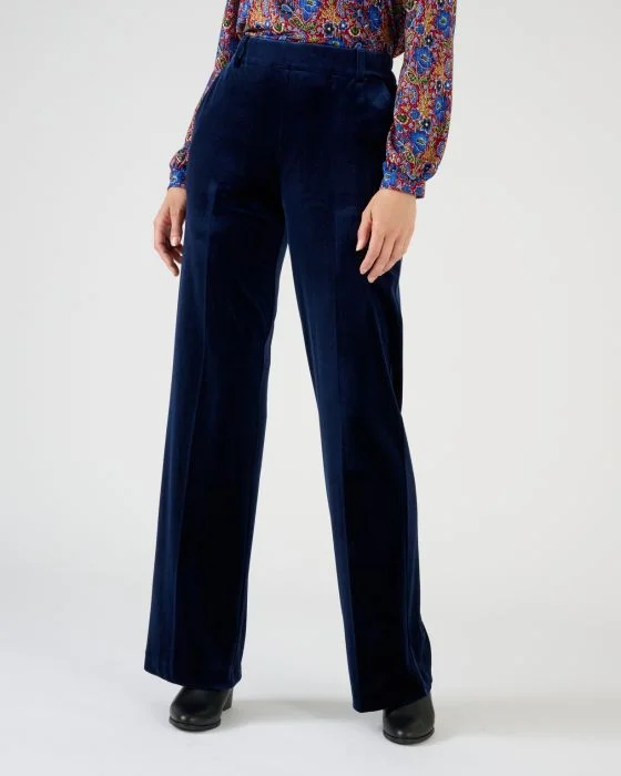 Pantalon large en velours