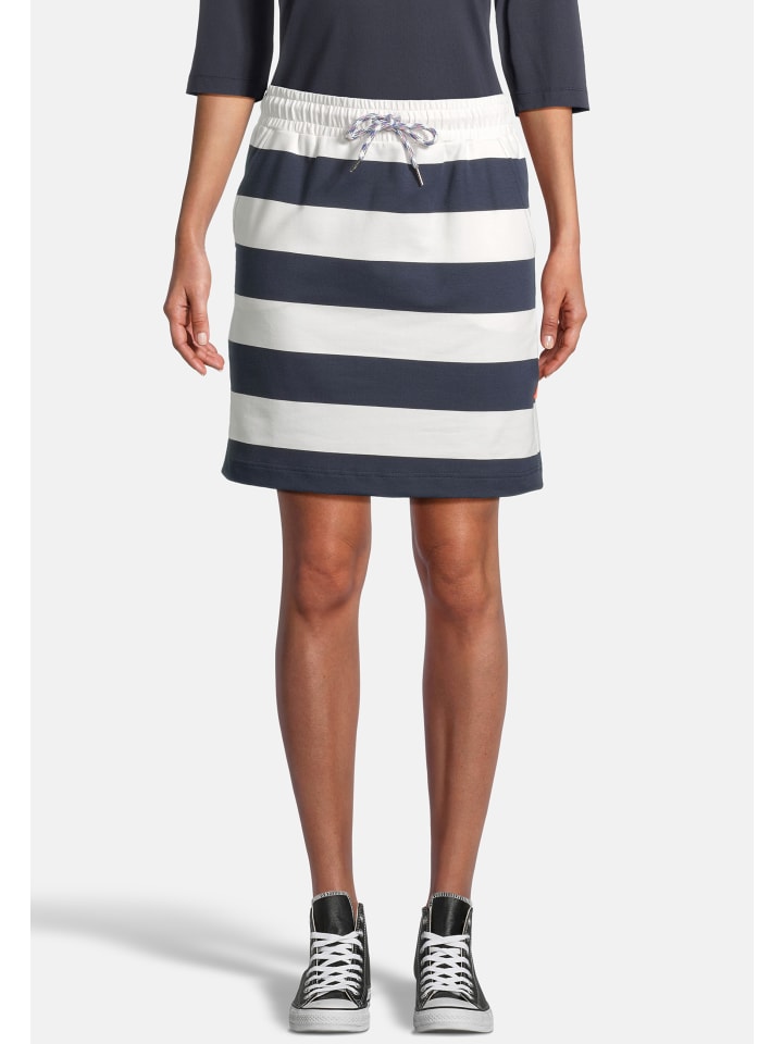 Salzhaut Knielanger Rock (Midi) PASTÜRSCHE in Navy Offwhite günstig kaufen