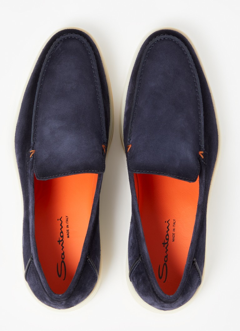 Buty wsuwane Santoni Detroit ze zamszu