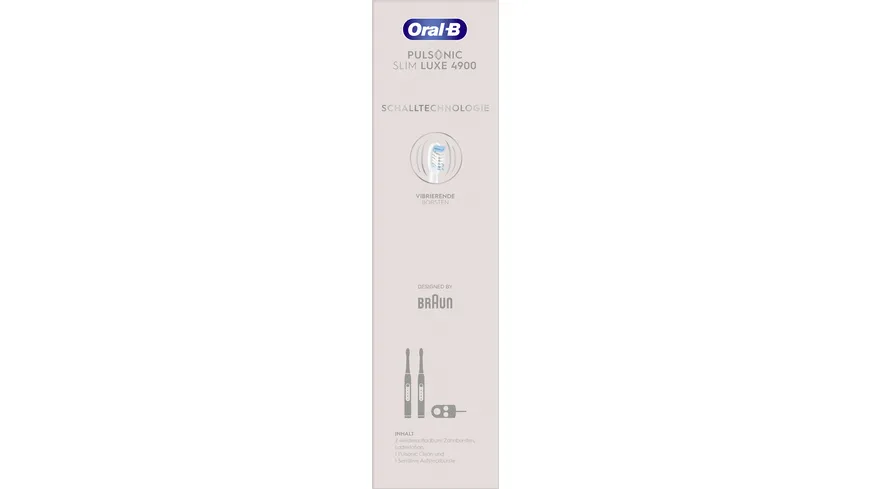 Oral-B Elektrische Zahnbürste Pulsonic Slim Luxe 4900 Schwarz/Rosegold mit 2. Handstück