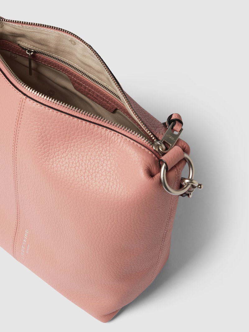 Hobo Bag aus Leder mit Label-Detail Modell 'AISSA' in rosé