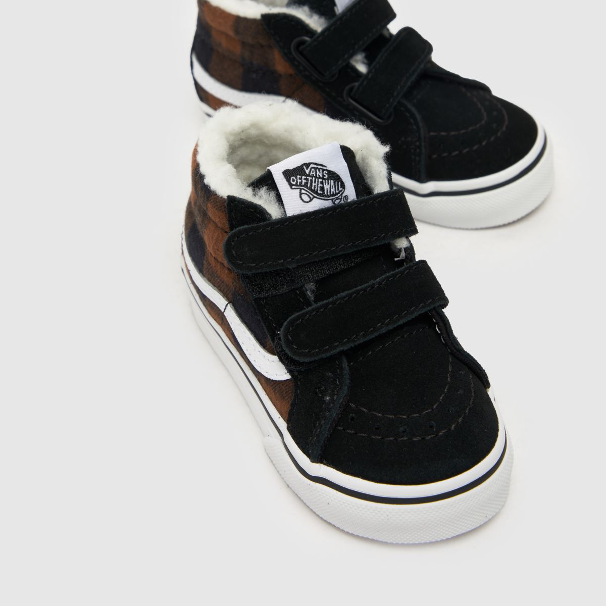 Vans svarta & bruna sk8-mid reissue v pojkar småbarnsskor