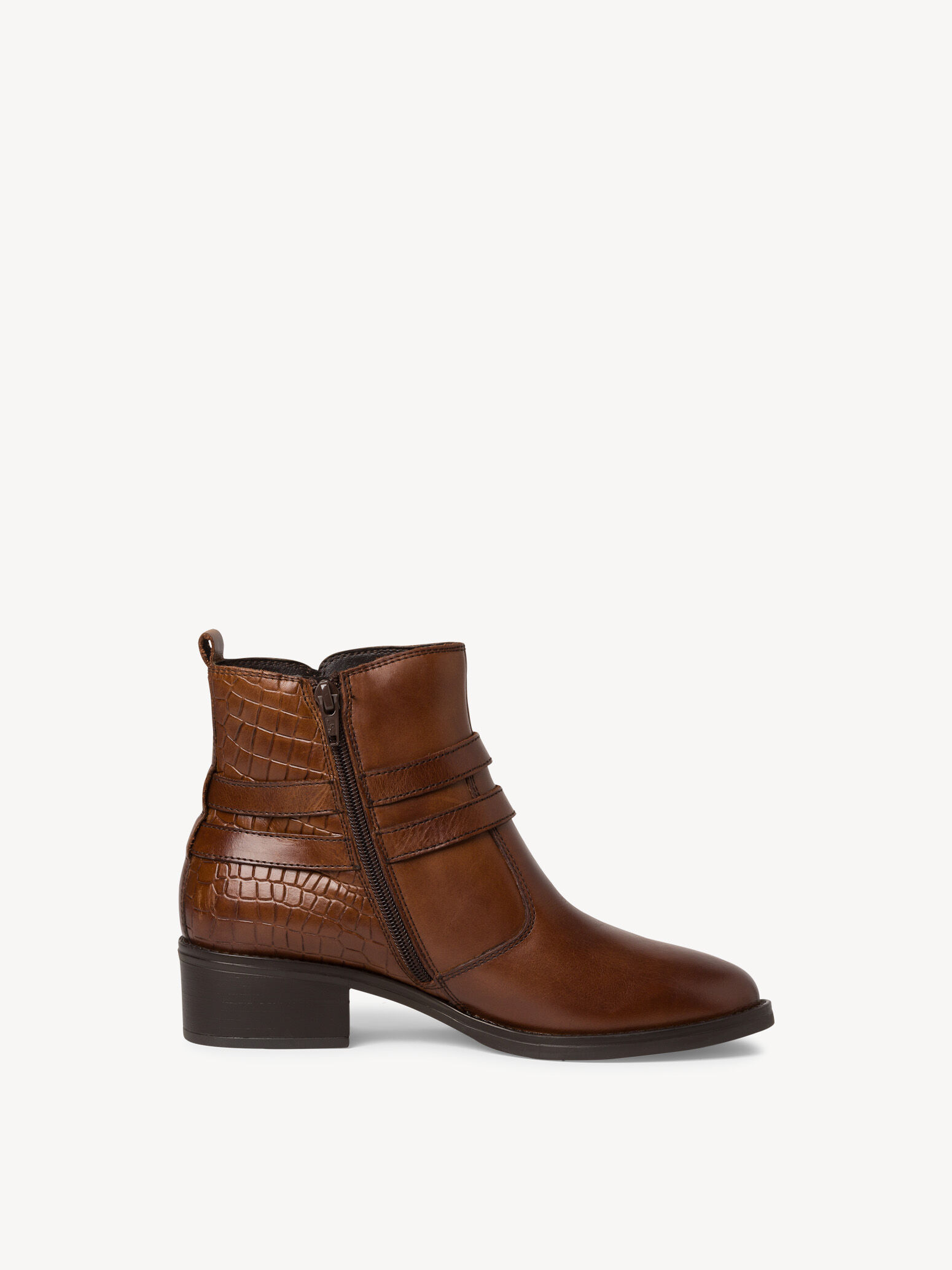Bottine en cuir - marron