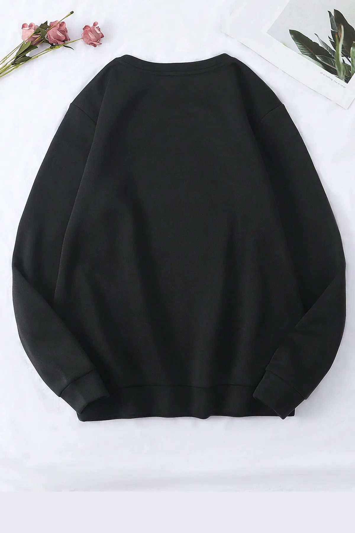 uyguntarz  Unisex-Sweatshirt mit Rundhalsausschnitt und süßem Katzenprint