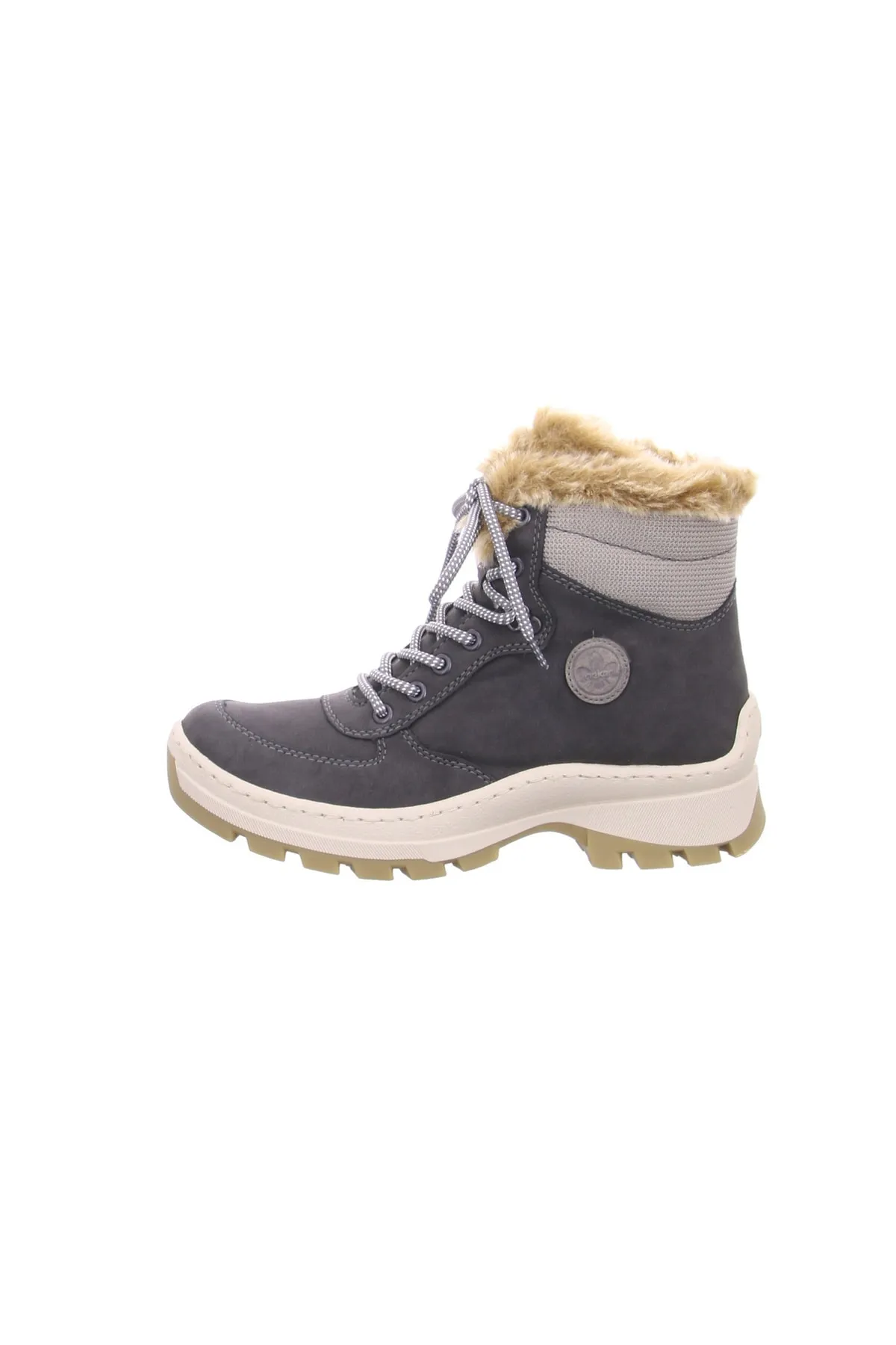 Rieker  Stiefelette - Grau - Flacher Absatz