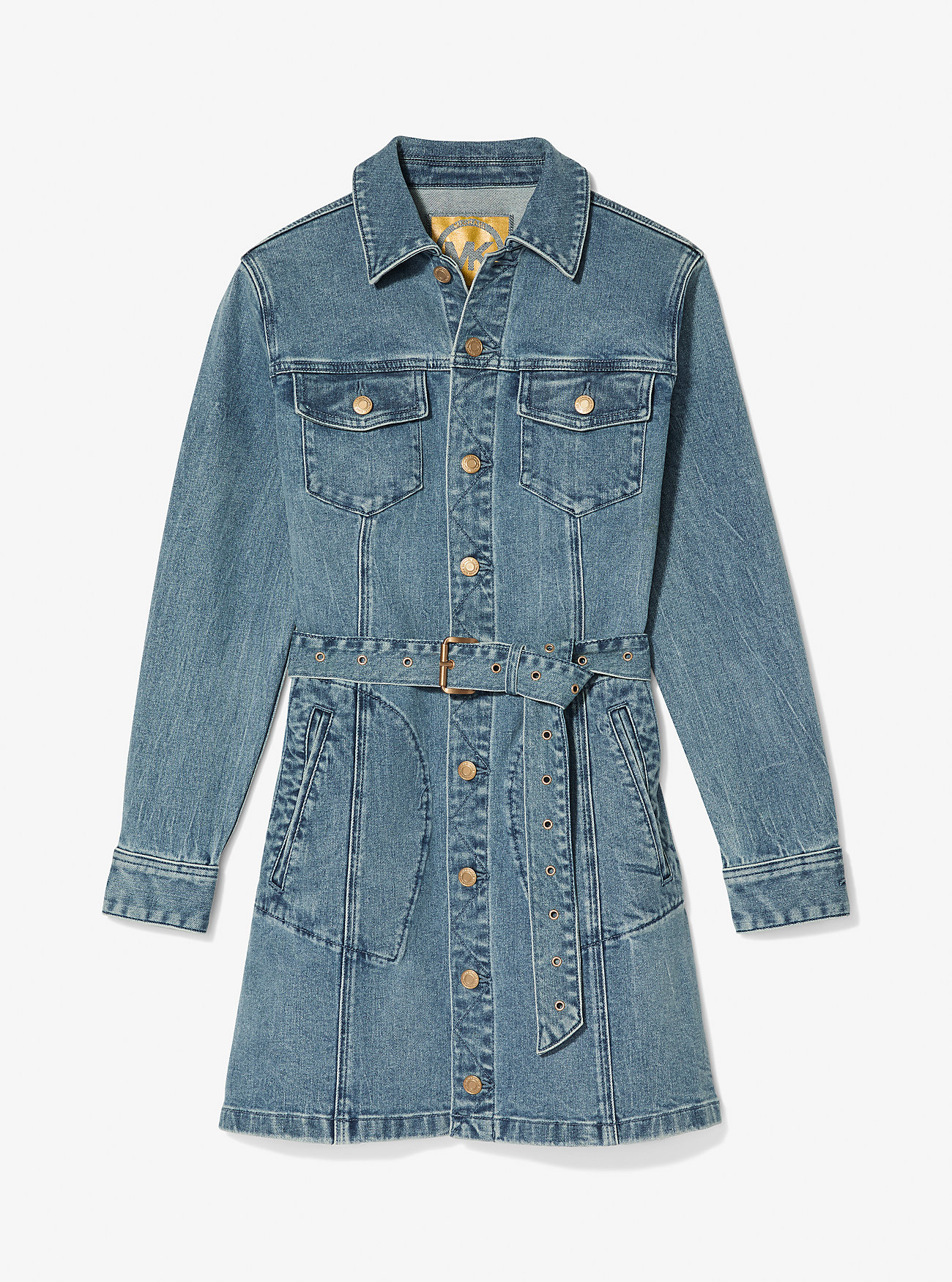 Minikjole i denim med belte – BLUESKY WASH