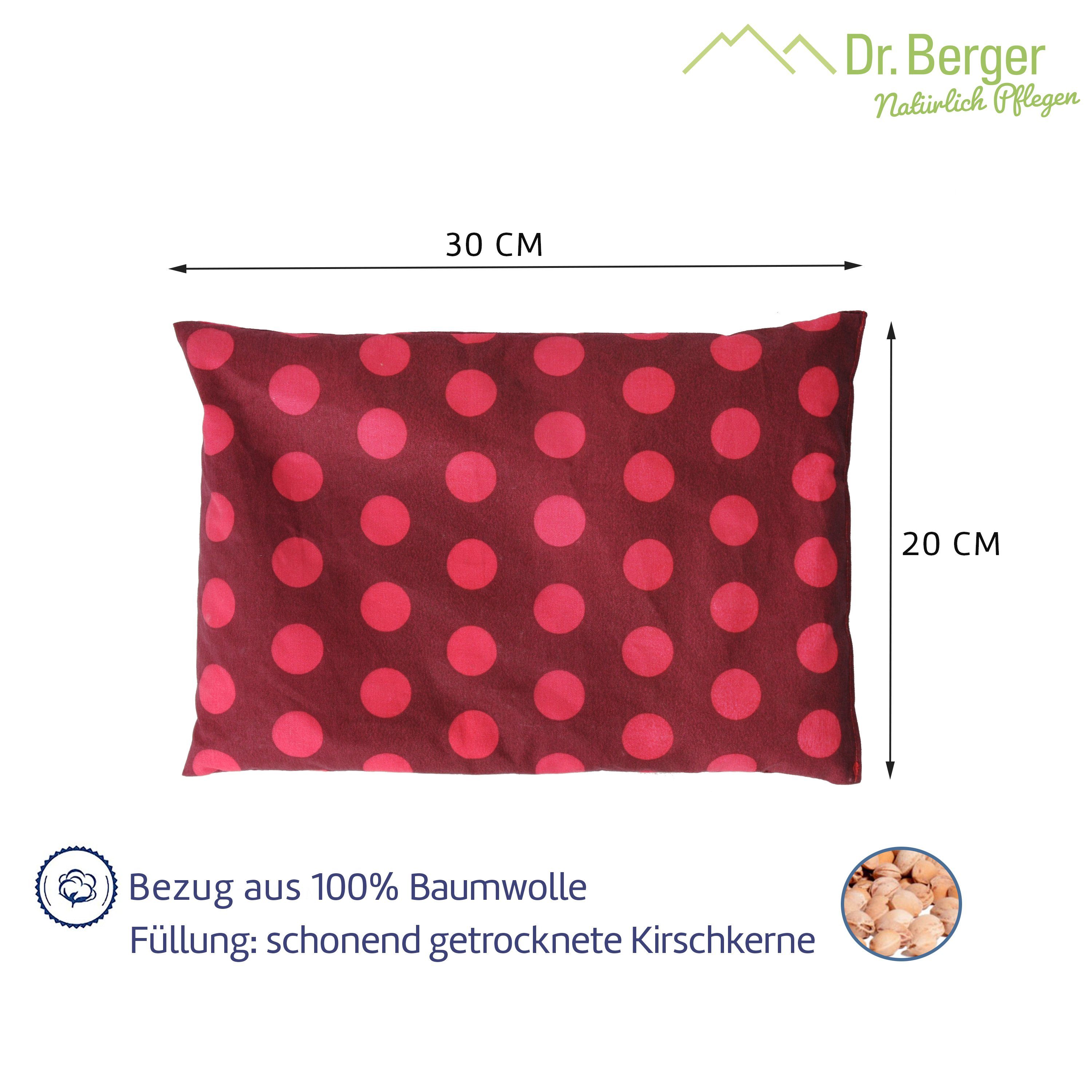 Dr. Berger Kirschkernkissen Dr. Berger 1-Kammer-Kirschkernkissen Tupfendruck Rot 30 x 20 cm
