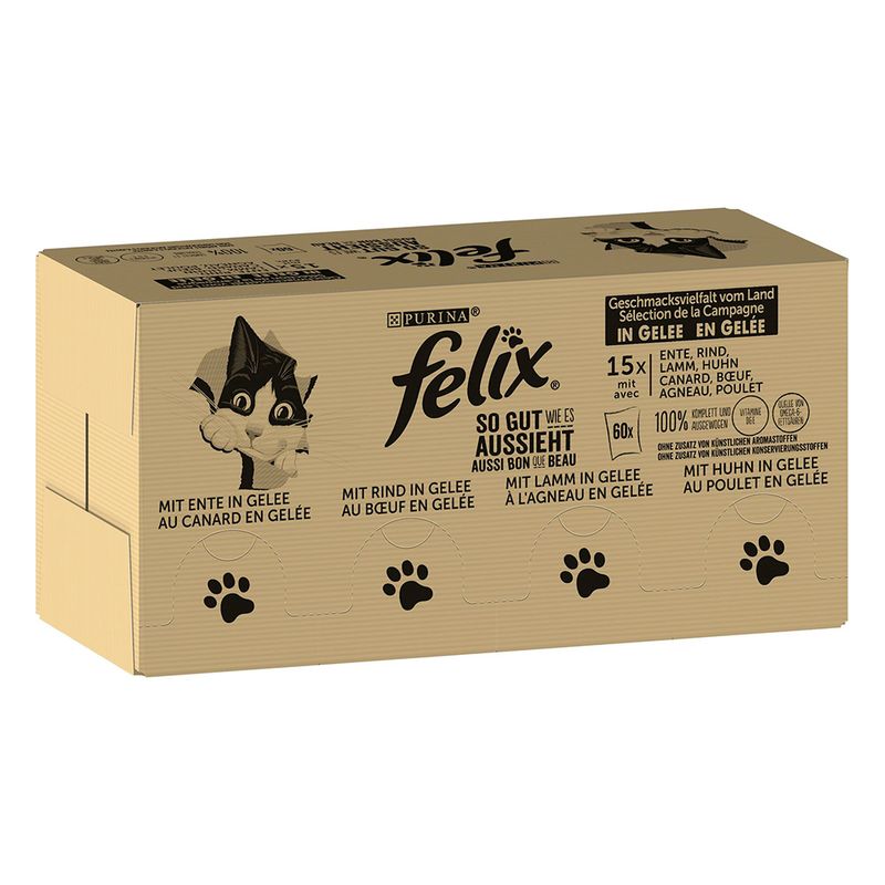 Jumbopack Felix So gut wie es aussieht Gelee 120 x 85 g | bitiba
