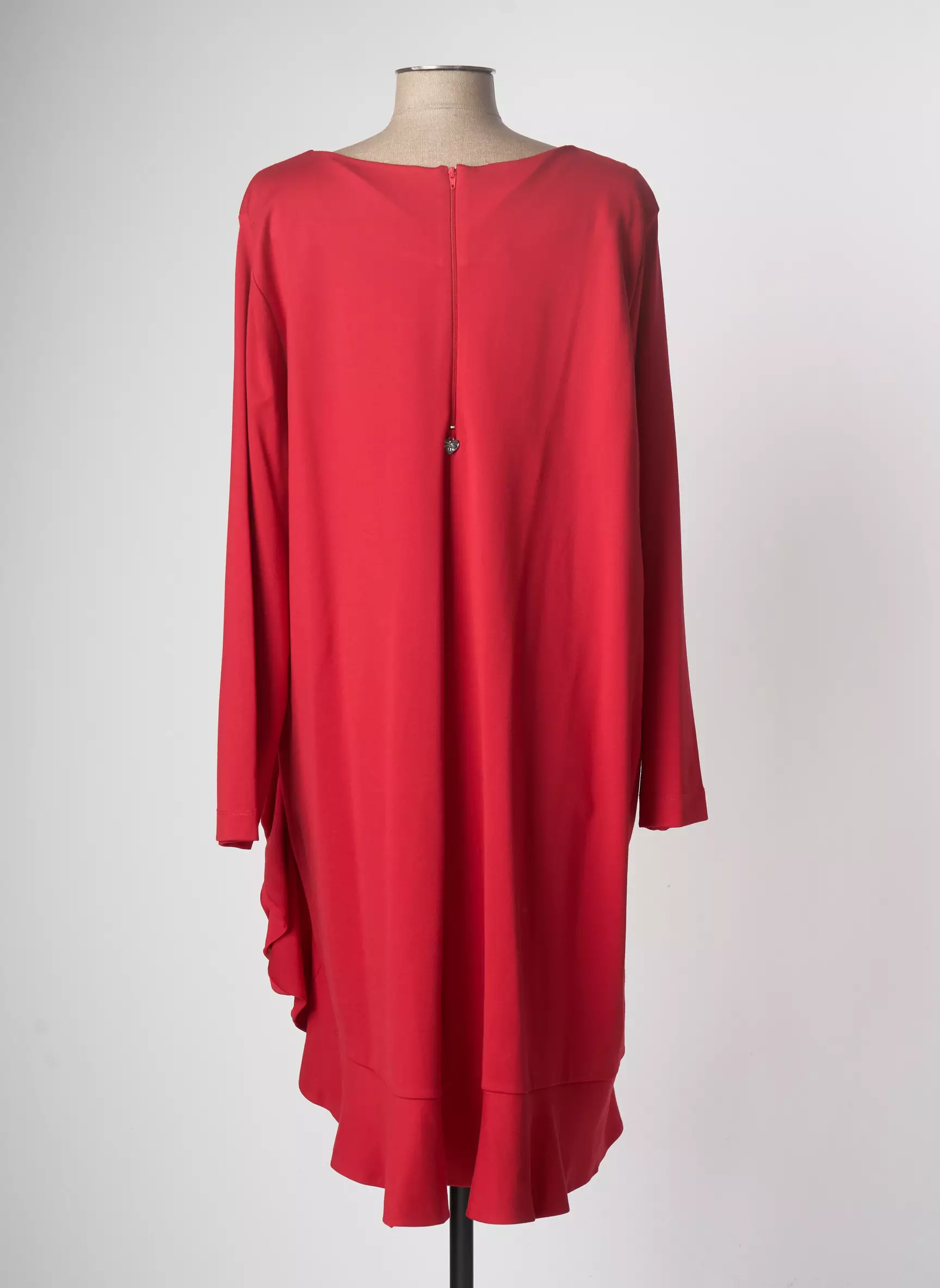 Mat Robes Mi Longues Femme couleur rouge