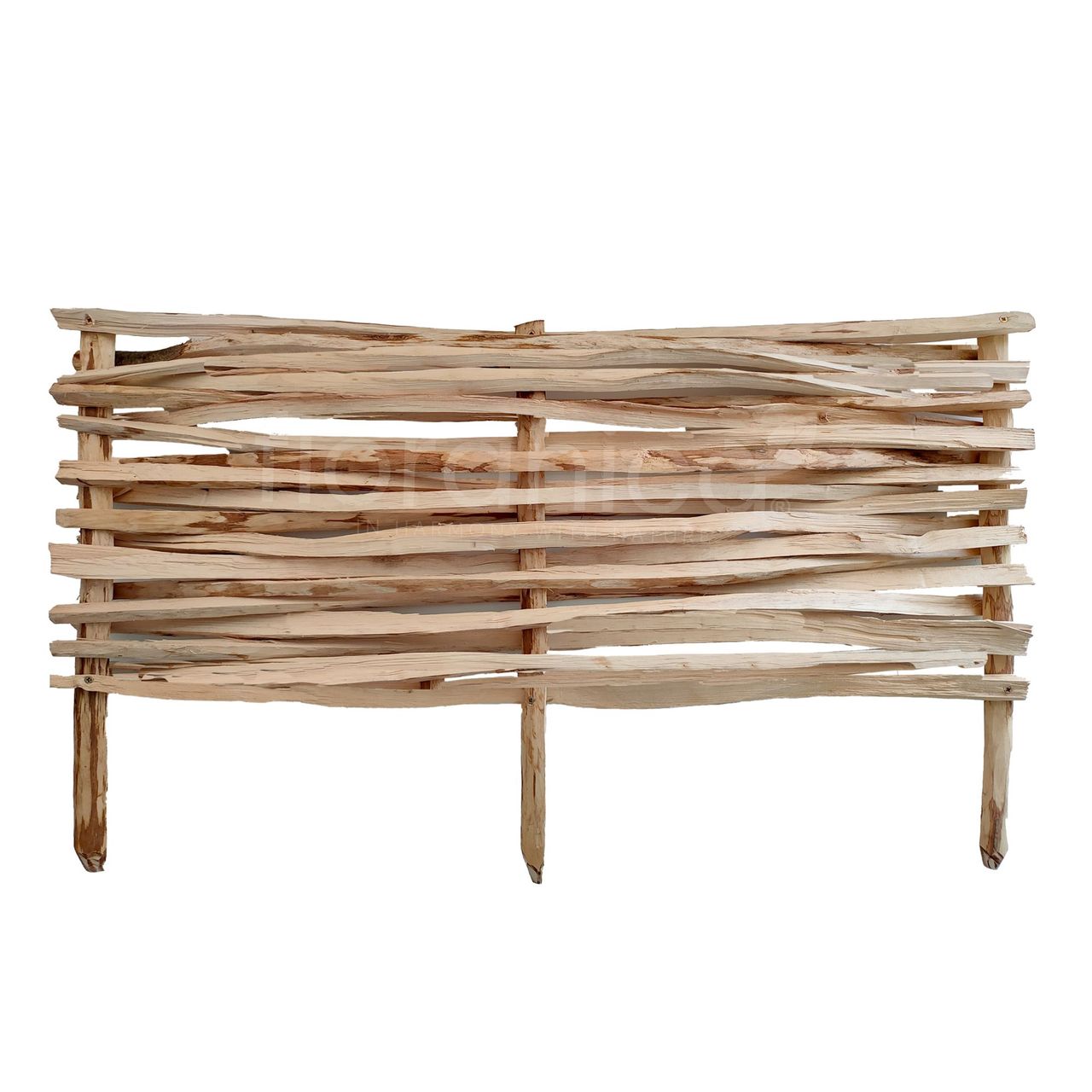 Floranica Beeteinfassung Gartenzaun Haselholz 1 st Höhe 40 x 100 cm Holzzaun Steckzaun Beetumrandung