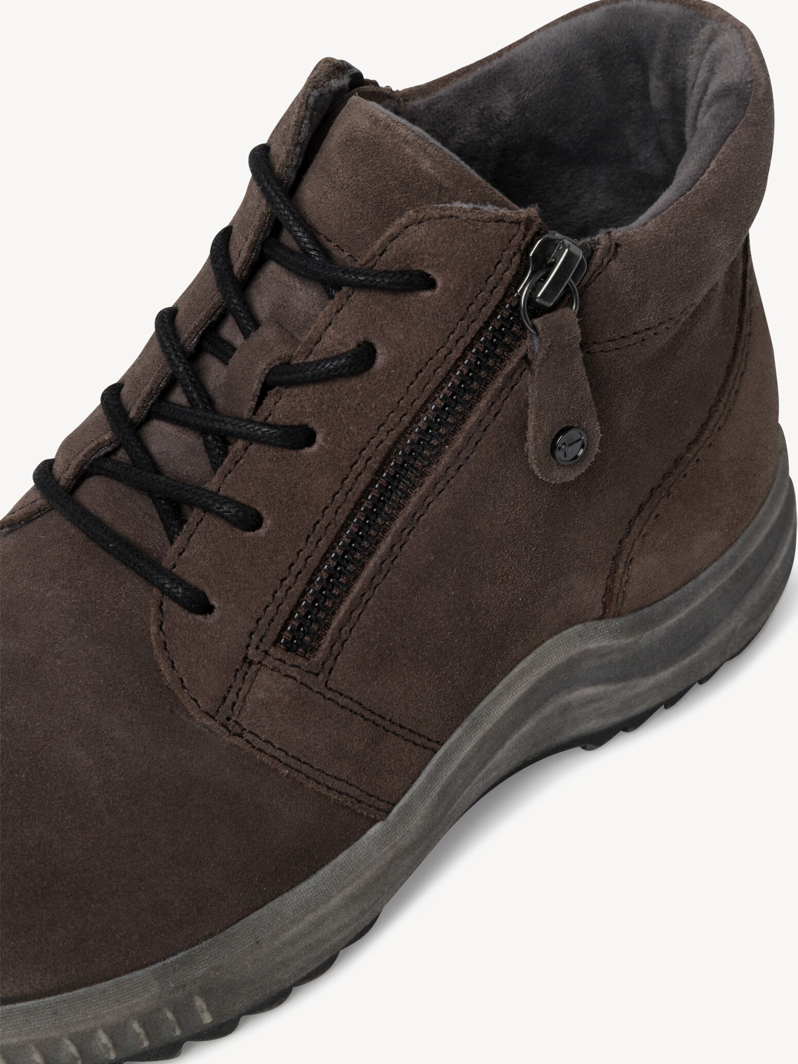 Bottine en cuir - gris