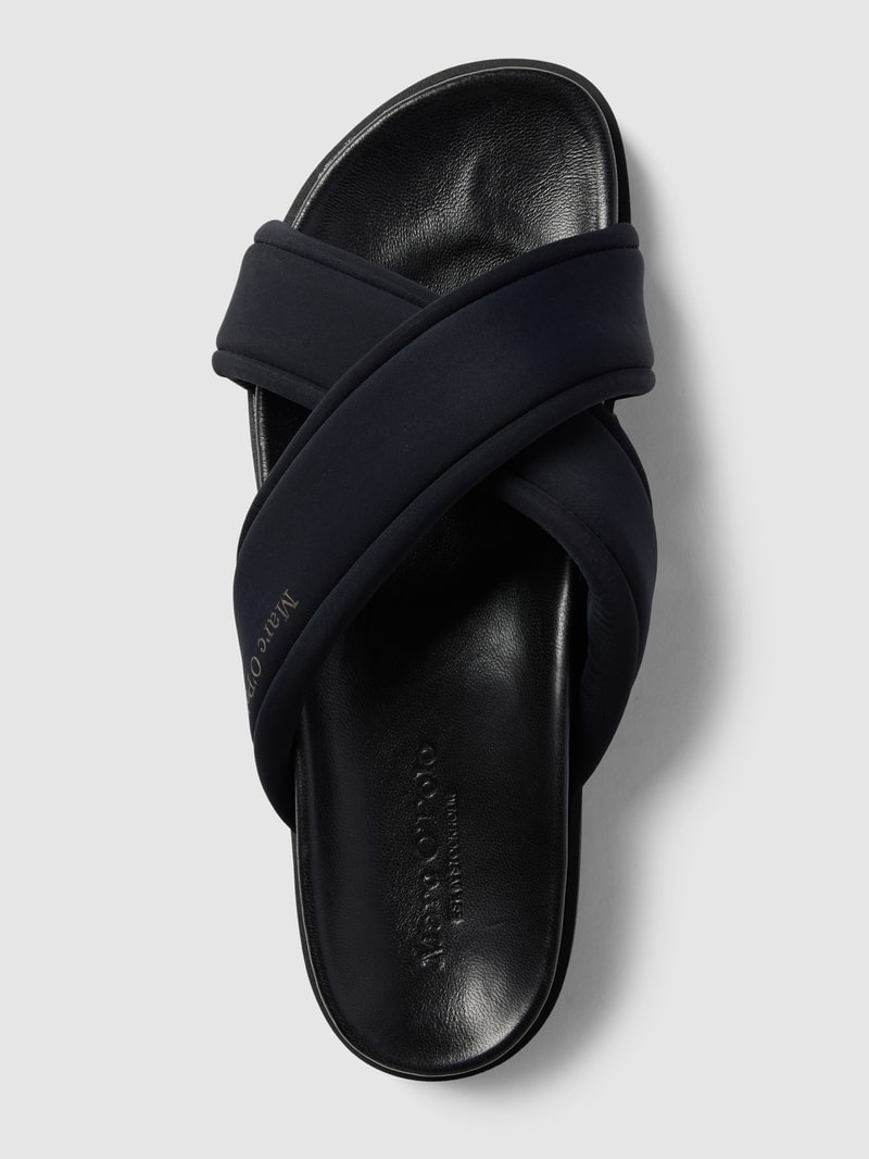 Slides mit Label-Print Modell 'Gunilla' in schwarz