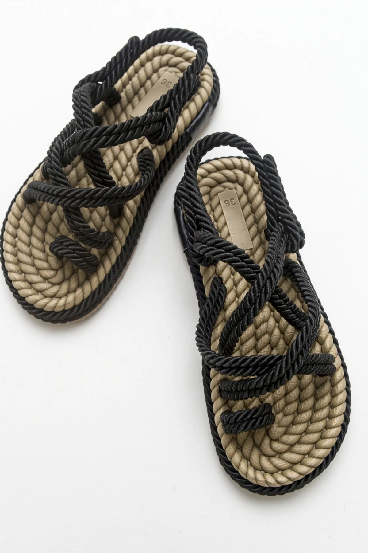 Luvi  Ip Schwarze Damensandalen