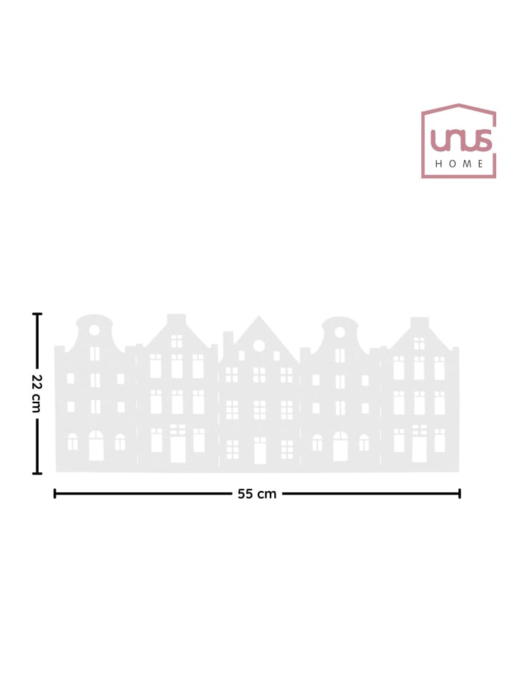 UNUS Häuserreihe aus Metall in Weiß günstig kaufen onesize
