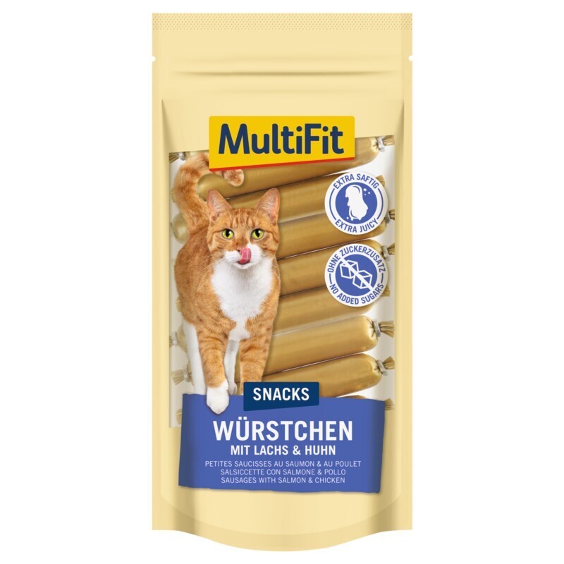 MultiFit Snacks MultiFit Snackwürste 3x12x9g Lachs