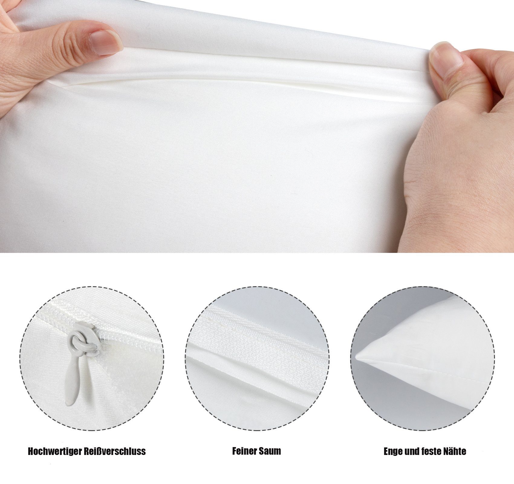 Homewit Palettenkissen 4 Stück 7D Polyester Kissenfüllung Sofakissen Innenkissen Zierkissen, Füllkissen Dekokissen für Couch Wohnzimmer Schlafzimmer Sofa Bett