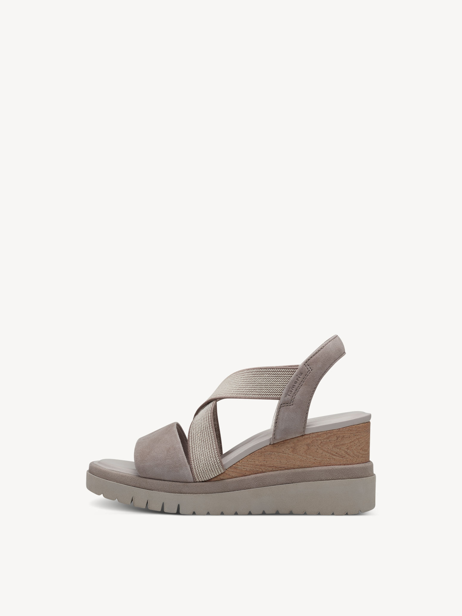 Sandale à talon en cuir - marron