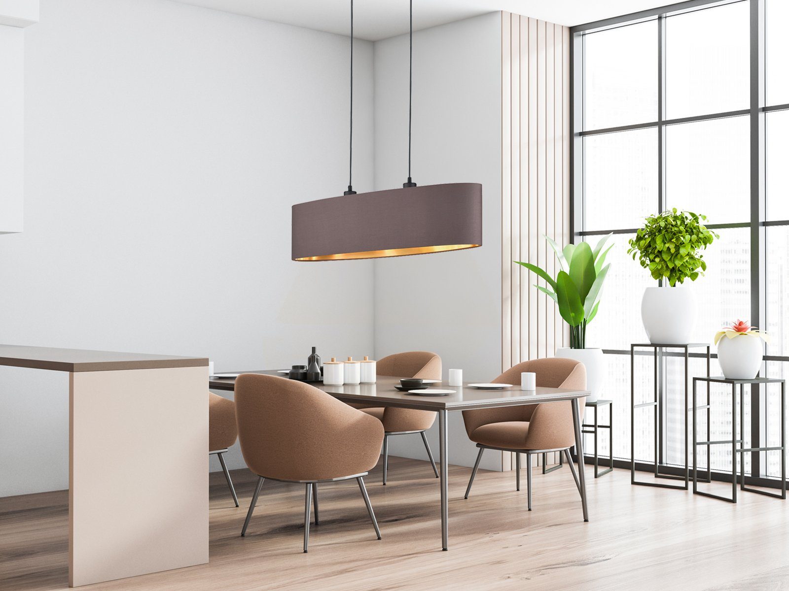 meineWunschleuchte Pendelleuchte, ohne Leuchtmittel, ausgefallene Design-er Lampe-n für über-n Esstisch hängend, B. 80cm