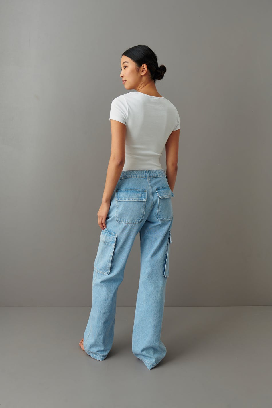 Low waist cargo jeans