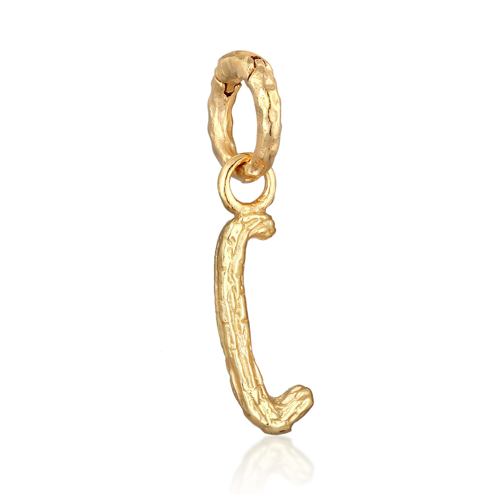 Elli Elli Pendentif Femmes Lettre C Look Organique en argent sterling 925 plaqué or Pendentif