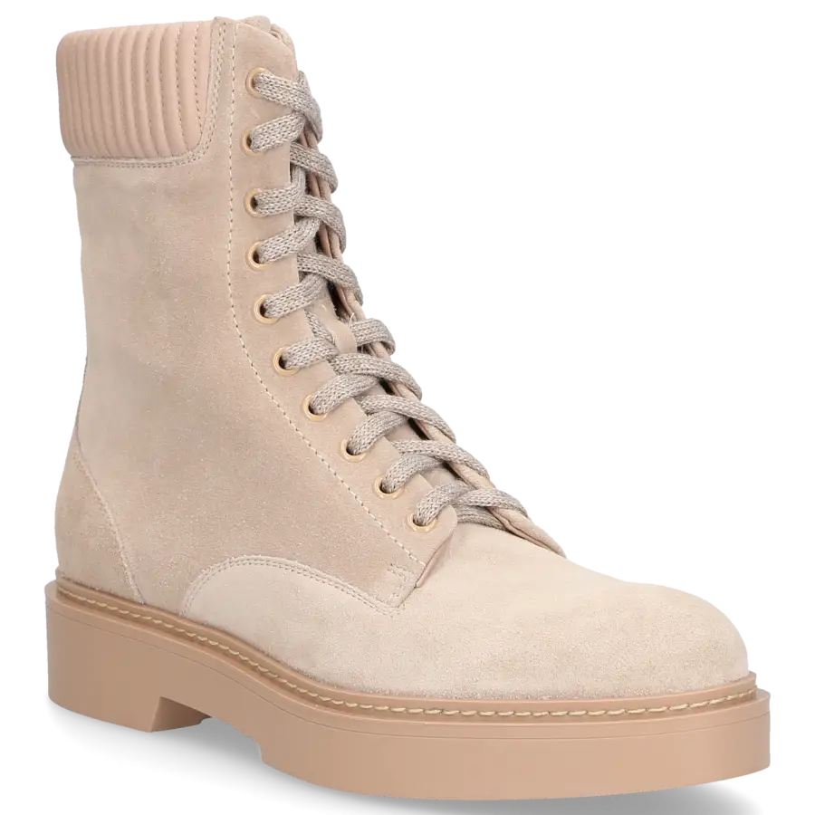 Santoni - Stiefeletten 59569 Veloursleder - beige