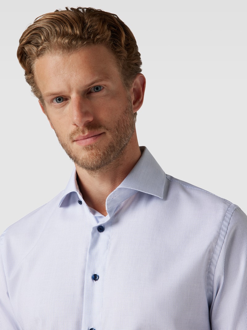 Business-Hemd mit Haifischkragen in marineblau