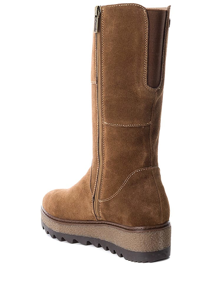 CARMELA Leder-Stiefel in Braun günstig kaufen 36